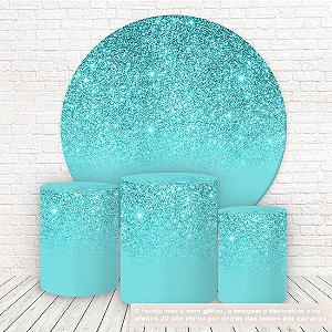 Painel Redondo e Capas Tecido Sublimado Glitter WKPC-1063