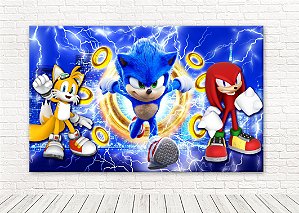 Painel Retangular Tecido Sublimado 3D Sonic WRT-5250