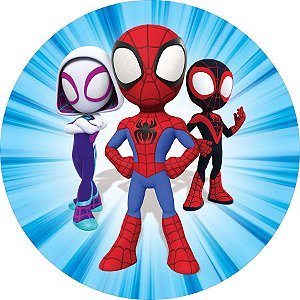 Painel Redondo Tecido Sublimado 3D Homem Aranha WRD-5752