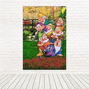 Painel Retangular Tecido Sublimado 3D Branca de Neve 1,50x2,20 WRT-5315