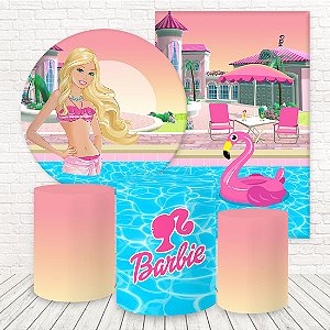 Painel Redondo Tecido Sublimado 3D Barbie WRD-4773 - Wear Sublimações