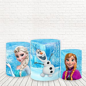 Trio de Capas Tecido Sublimado 3D Frozen WCC-515