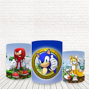 Trio de Capas Tecido Sublimado 3D Sonic WCC-503