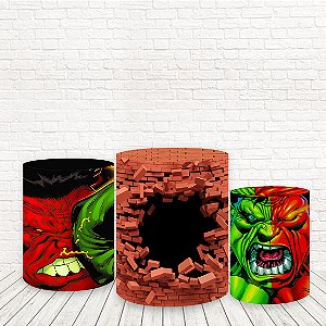 Trio de Capas Tecido Sublimado 3D Hulk WCC-532