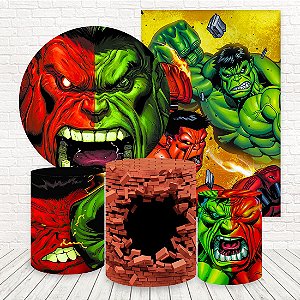 Kit 2 Painéis e Capas Tecido Sublimado Hulk WKPC-1315