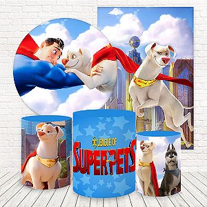 Kit 2 Painéis e Capas Tecido Sublimado Super Pets WKPC-1376