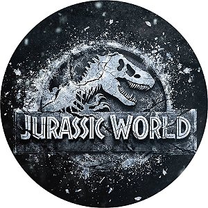 Painel Redondo Tecido Sublimado 3D Jurassic Park WRD-5967