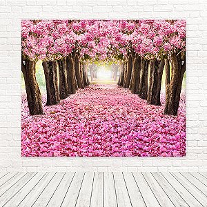 Painel Retangular Tecido Sublimado 3D Floresta WRT-5387