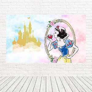 Painel Retangular Tecido Sublimado 3D Branca de Neve WRT-5444