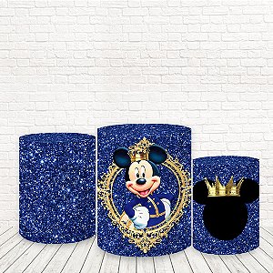 Trio de Capas Tecido Sublimado 3D Mickey Realeza WCC-570