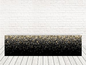 Saia de Mesa Tecido Sublimado Efeito Glitter Dourado WSM-151