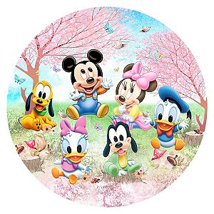 Painel Redondo Tecido Sublimado 3D Baby Disney WRD-6041