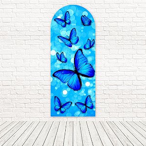 Painel Romano Sublimado 3D Borboletas Azul 1,00x2,50 WRMG-039