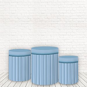 Trio de Capas Tecido Sublimado 3D Ripada Azul Bebê WCC-657