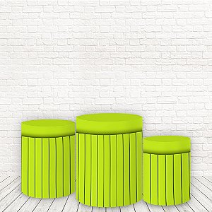 Trio de Capas Tecido Sublimado 3D Ripada Verde Neon WCC-653