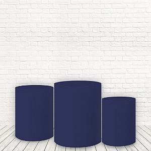Trio de Capas Tecido Sublimado 3D Liso Azul Royal WCC-694