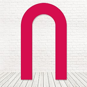 Painel Portal Tecido Sublimado Cores Lisas Pink Neon 1,20x2,10 WPO-036