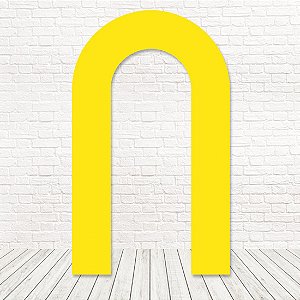Painel Portal Tecido Sublimado Cores Lisas Amarelo Neon 1,20x2,10 WPO-034