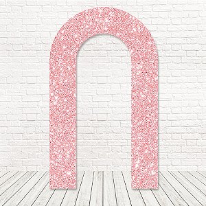 Painel Portal Tecido Sublimado Glitter Rosa 1,20x2,10 WPO-020