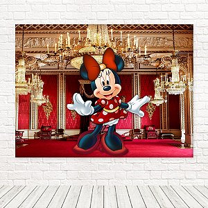 Painel Retangular Tecido Sublimado 3D Minnie WRT-5655