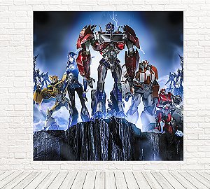 Painel Retangular Tecido Sublimado 3D Transformers WRT-3405