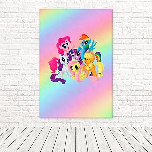 Painel Retangular Tecido Sublimado 3D My Little Pony WRT-5676