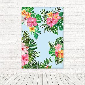 Painel Retangular Tecido Sublimado 3D Tropical WRT-4347