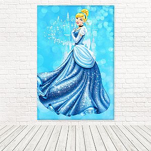 Painel Retangular Tecido Sublimado 3D Princesas WRT-5556