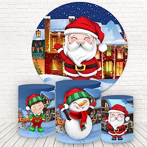 Painel Redondo e Capas Tecido Natal WKPC-166