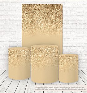 Painel Retangular e Capas Tecido Glitter WKPC-974