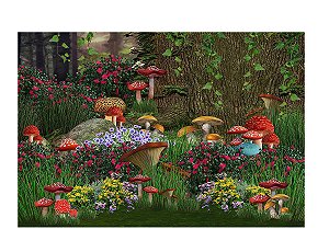 Fundo Fotográfico Newborn Pequeno 3D Bosque E Floresta 1,50 x 1,20 WFP-185