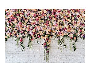 Fundo Fotográfico Tecido Sublimado Gigante 3D Floral 3,00x2,50 WFG-461