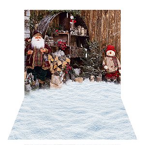 Fundo Fotográfico Tecido Sublimado Gigante 3D Natal 2,50x3,00 WFG-324