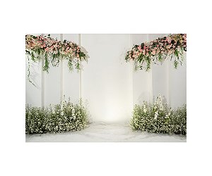 Fundo Fotográfico Tecido Sublimado Newborn 3D Floral-Folhagens 2,60 x 1,70 WFM-894