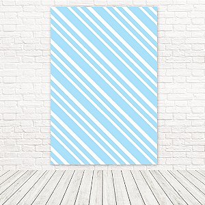 Painel Retangular Tecido Sublimado 3D Listras Azul 1,50x2,20 WRT-5720