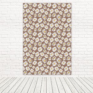 Painel Retangular Tecido Sublimado 3D Floral 1,50x2,20 WRT-5716