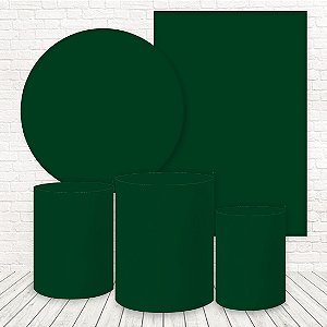 Kit 2 Painéis e Capas Tecido Verde WKPC-10018