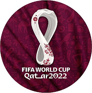 Painel Redondo Tecido Sublimado 3D Copa do Mundo WRD-6283