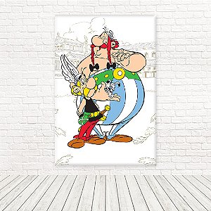 Painel Retangular Tecido Sublimado 3D Asterix e Obelix 1,50x2,20 WRT-5805