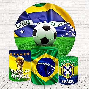 Painel Redondo e Capas Tecido Copa do Mundo WKPC-1870