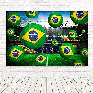 Painel Retangular Tecido Sublimado 3D Copa do Mundo WRT-5827