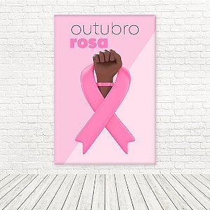 Painel Retangular Tecido Sublimado 3D Outubro Rosa 1,50x2,20 WRT-5912