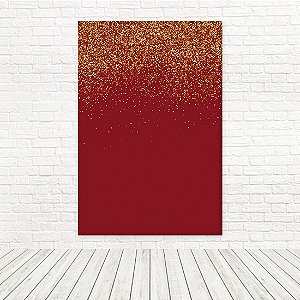 Painel Retangular Tecido Sublimado 3D Glitter Vermelho 1,50x2,20 WRT-5925