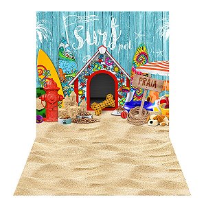 Fundo Fotográfico Pequeno 3D Pet Praia 1,20x1,50 WFP-1135