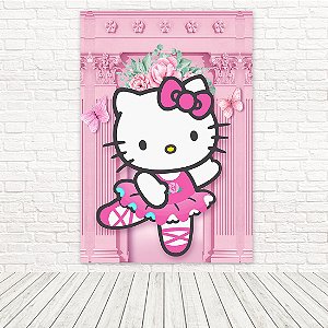 Painel Retangular Tecido Sublimado 3D Hello Kitty 1,50x2,20 WRT-5990