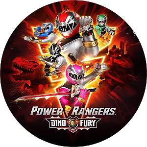 Painel Redondo Tecido Sublimado 3D Power Rangers WRD-6428