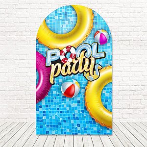 Painel Romano Tecido Sublimado 3D Pool Party 1,20x2,10 WRGG-043