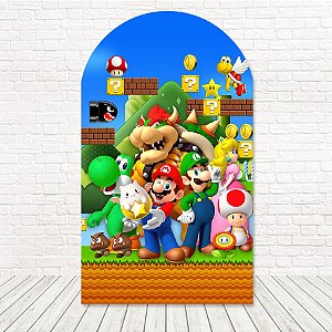 Painel Romano Tecido Sublimado 3D Mario Bros 1,20x2,10 WRGG-064