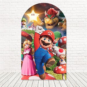 Painel Romano Tecido Sublimado 3D Mario Bros 1,20x2,10 WRGG-062