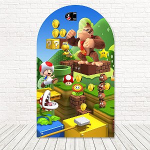 Painel Romano Tecido Sublimado 3D Mario Bros 1,20x2,10 WRGG-061